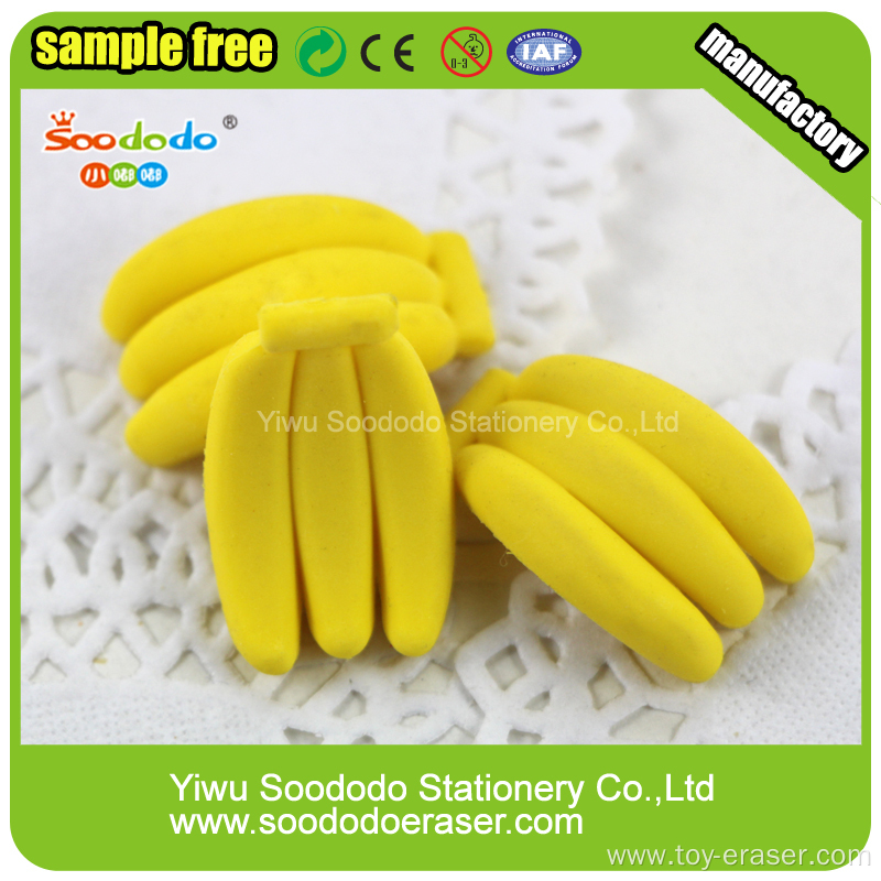 hot sell banana erasers stationery eraser seller