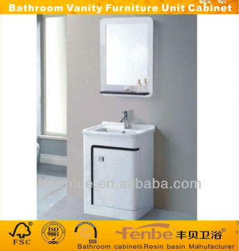 PVC flooring glossy finish bathroom vanity