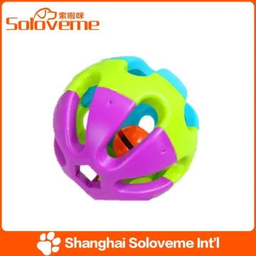 New Design Colorful Rubber Ball Toys with Bell inside