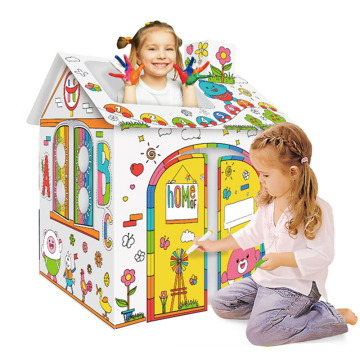 3D Cardboard Playhouse: A Creative and Educational Toy for Kids' Drawing and Colouring