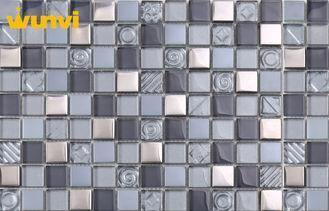 Low Water Aborption Glass And Metal Mosaic Tile Pattern for