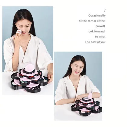 custom flower secret type makeup bag set