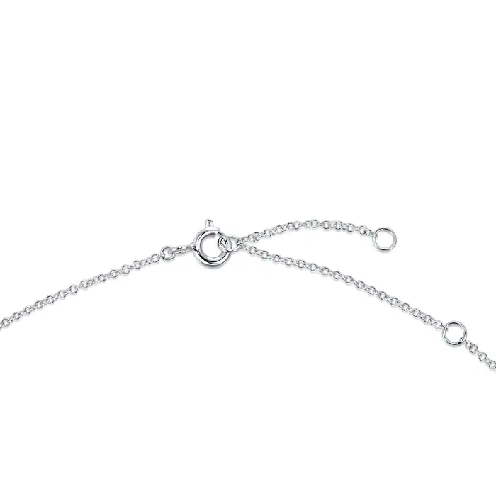 豪華な 18K ホワイト ゴールド ラボ ダイヤモンド フローティング ペンダント