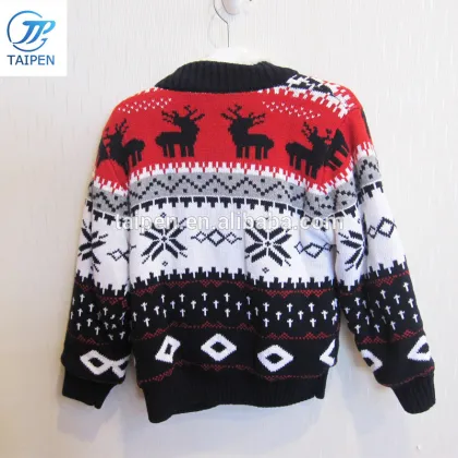 Boys Winter Knitted Hoodie Sweater With Zipper Opening And Fleece Lining Kids Long Sleeve Clothes