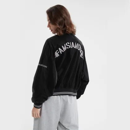 American High Street Embroidery Baseball Uniform Jacket