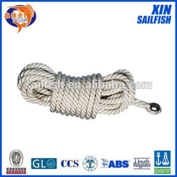 popular white color 3 strand polyester rope braided rope 6mm