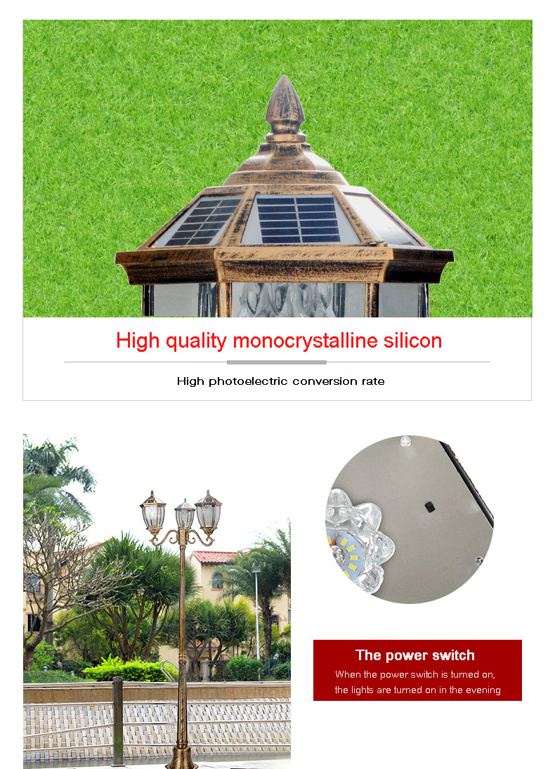 Solar Led Garden Street Post Lighting