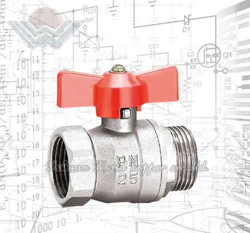 WD-2110 Europe Style Nickel Plated Brass Ball Valve