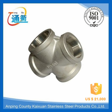 casting female tube fittings stainless steel cross