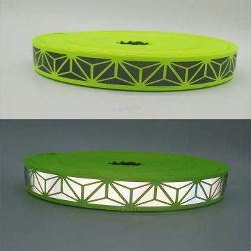 Çiçek Desenli Yüksek Görünürlüklü Özel Yansıtıcı Dokuma