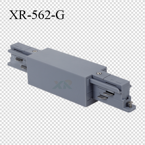 3 phase Track straigh connector in gray