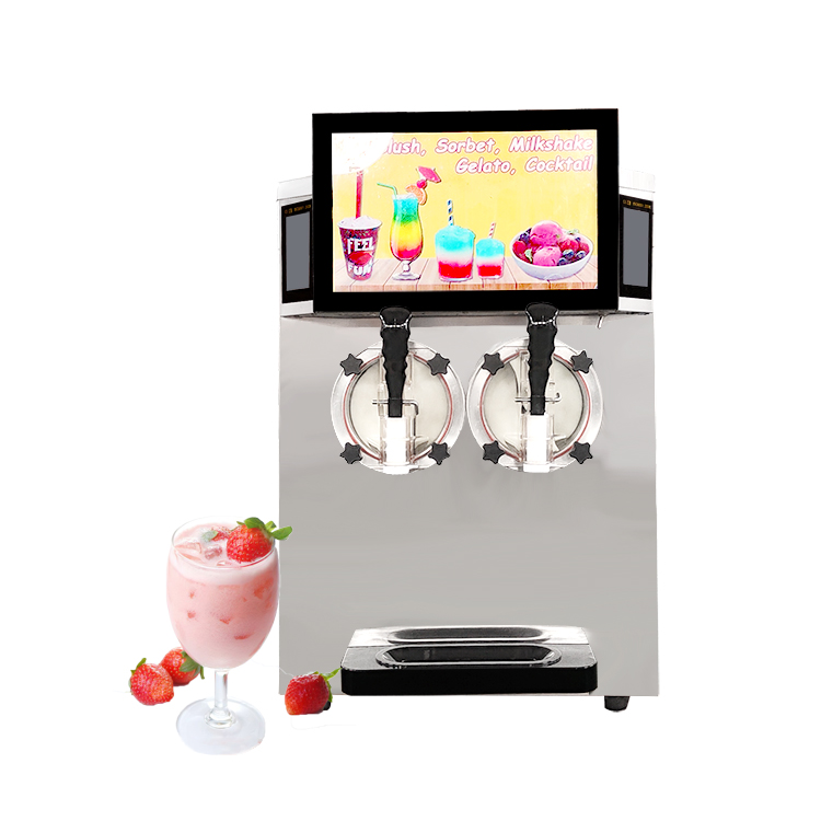 Dubbele tanks ijsmelk bevroren drankje slush machine