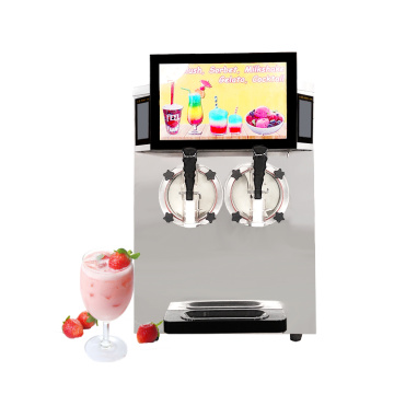 Dubbele tanks ijsmelk bevroren drankje slush machine