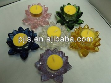 Crystal Lotus Candle Holder table decorations candle factory in china