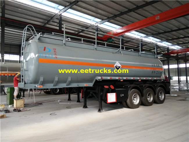 Tri-axle 25000L Nitric Acid Tank Trailers