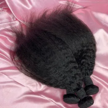 Wholesale Hair Bundles 8a grades Virgin Kinky Straight  Remy Malaysian silky straight Hair Weft