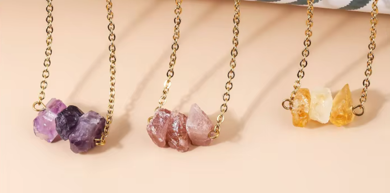 Apatite Rough Stone Jewelry Necklace