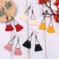 Earrings For Women Woven Handmade Straw Shell Drop Dangle Earrings Bohemian Lightweight Earrings Geometric Statem