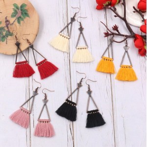 Tassel Earrings Bohemian Charm Pendant Vintage Earring Female Girls Simple Fashion Personality