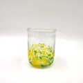 Cylinder shape thickness bubble glass candle jar
