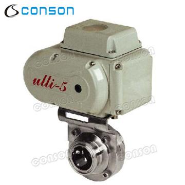 Stainless steel food grade electric butterfly valve
