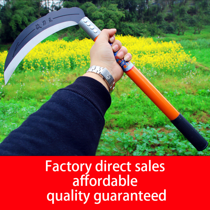 Outdoor corn harvest gardening high quality steel hand sickle agricultural household weeding sickle for palm harvest
