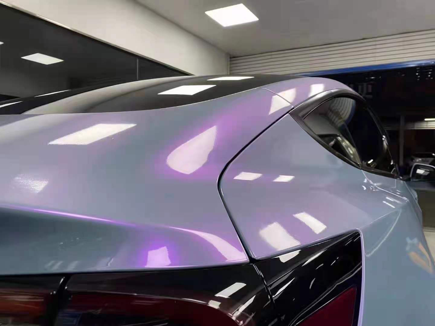 14KG/Roll Grey Purple Car Wrap bicolor metallic finished2
