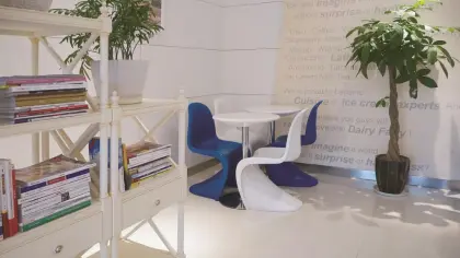 Modern Plastic Dinning Leisure Chair S Shape