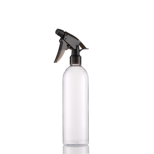 300ml 500 ml house cleaning cylindrical pet plastic trigger spray bottles with trigger sprayer
