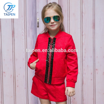 New Arrival Tinta Roriz Long Sleeve Spring Kids Children's Jackets With Sequin In Front