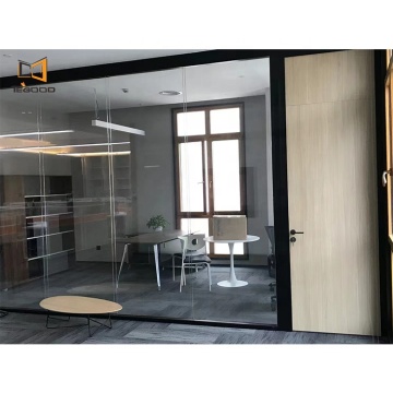 Konfigurowalne aluminiowe szklane szklane i drewniane systemy partycji drzwi dla profesjonalnych biur
