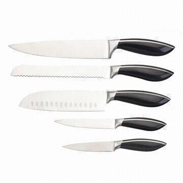 Kitchen Knife Set, 2Cr14 Stainless Steel, POM Plastic Handle