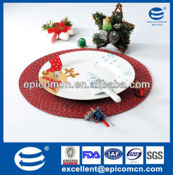 2pcs 10.5 inch new design normal white porcelain cake plate with server