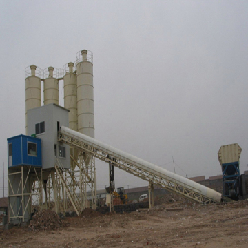 Export to Angola HZS90 Stationary Concrete Batching Plant