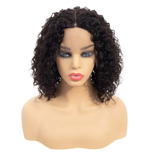 Natural Middle Peruvian Mink jerry curly Wig with 4x4 Closure Transparent HD Lace closure human hair wig curly