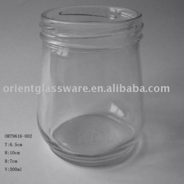 300ml round glass honey jar