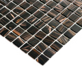 Chocolate color gold line European mosaic tiles