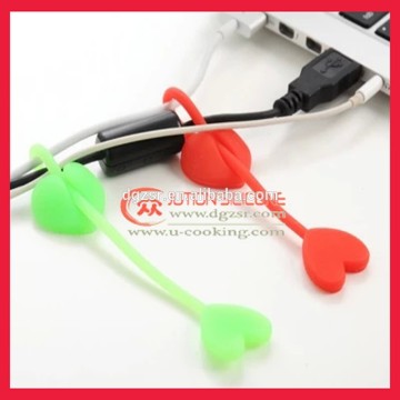 China manufacture durable digital product data line tie wrap silicone strapping