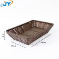 handmade pp rattan brown bread basket