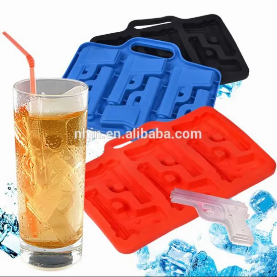 Silicone Ice Drink Tray Cool Ice Cube Gun Pistol Shape Ice Mould
