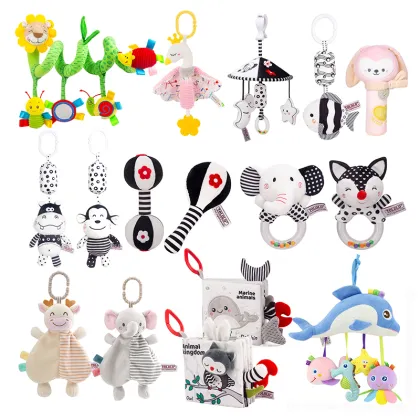 Wholesale Custom Handmade Crib Cot Nursery Baby Mobiles with Stuffed Rainbow Cloud Felt Hanging Decor and Bells for Baby Girls