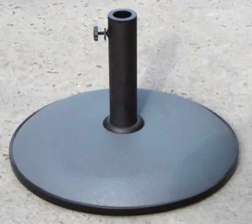 25kg Round Concrete Umbrella Base for Garden and Patio - Grey