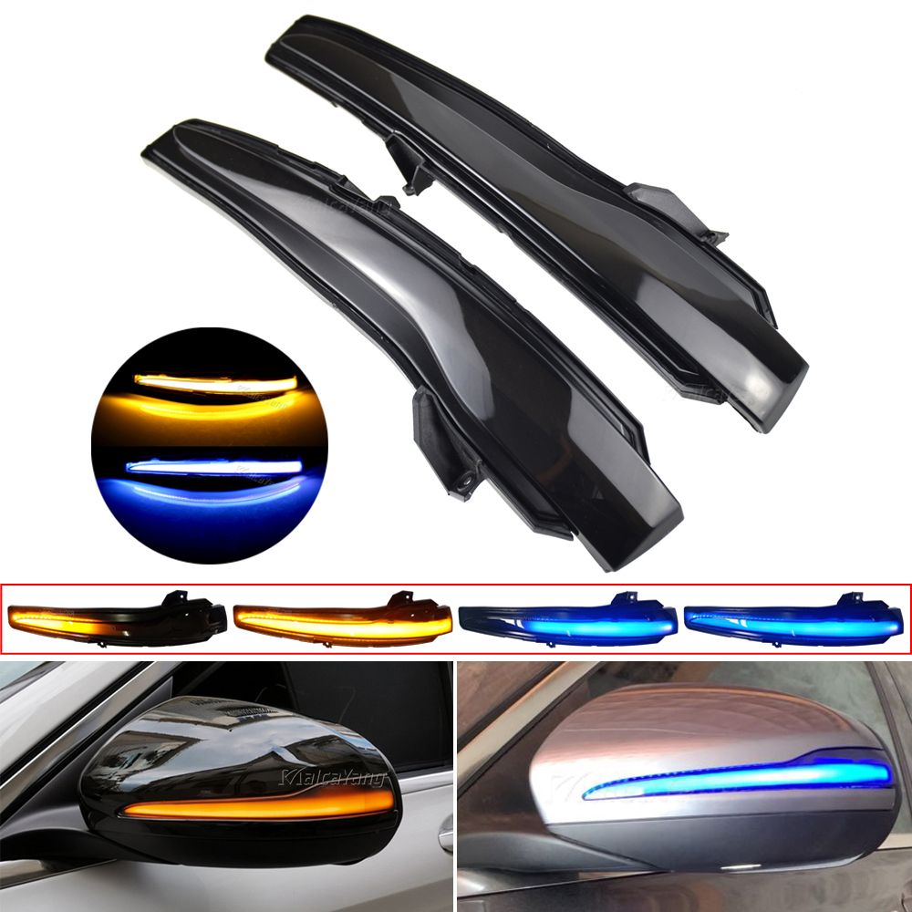 2Pieces For Mercedes Benz C Class W205 E W213 S W222 W217 Dynamic Turn Signal Blinker Sequential Side Mirror Indicator Light