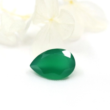 Green Agate Pear Cut Bare Stone for Jewelry