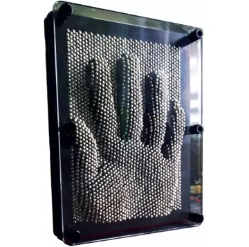 3D Sensory Mat: Classic Pin Art Board Toy in Metal Silver for Adults and Children with Autism