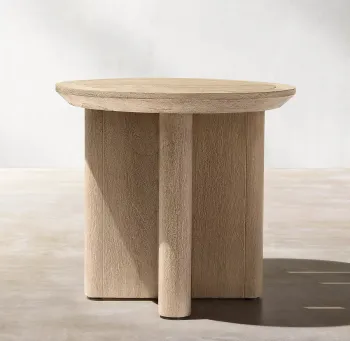 Factory Outlet Outdoor Teak Round Coffee Table for Hotel Garden and Villa Courtyard