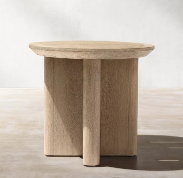 Factory Outlet Outdoor Teak Round Coffee Table for Hotel Garden and Villa Courtyard