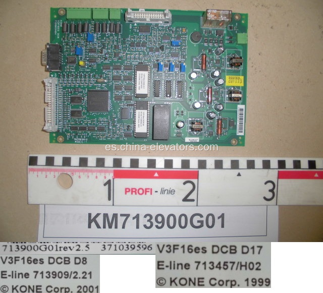 KM713900G01 V3F16 Tablero de control de la unidad para elevadores Kone