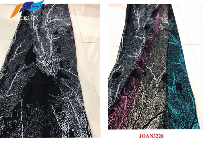 Polyester Digital Printed Black Abaya Veil Clothing Fabrics 3