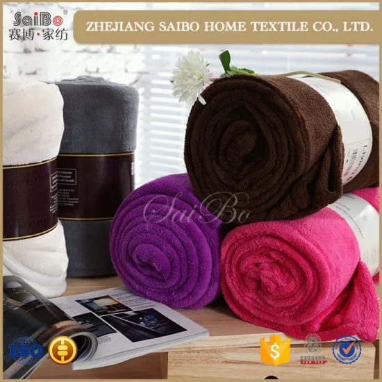 Soft Plain color coral blanket roll